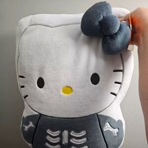 Hello kitty skeleton pillow